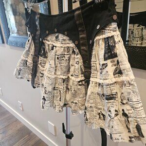 Vintage Steam Punk Mini Skirt